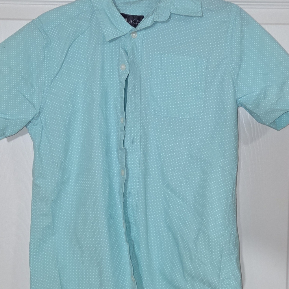 Aqua Button Down Shirt